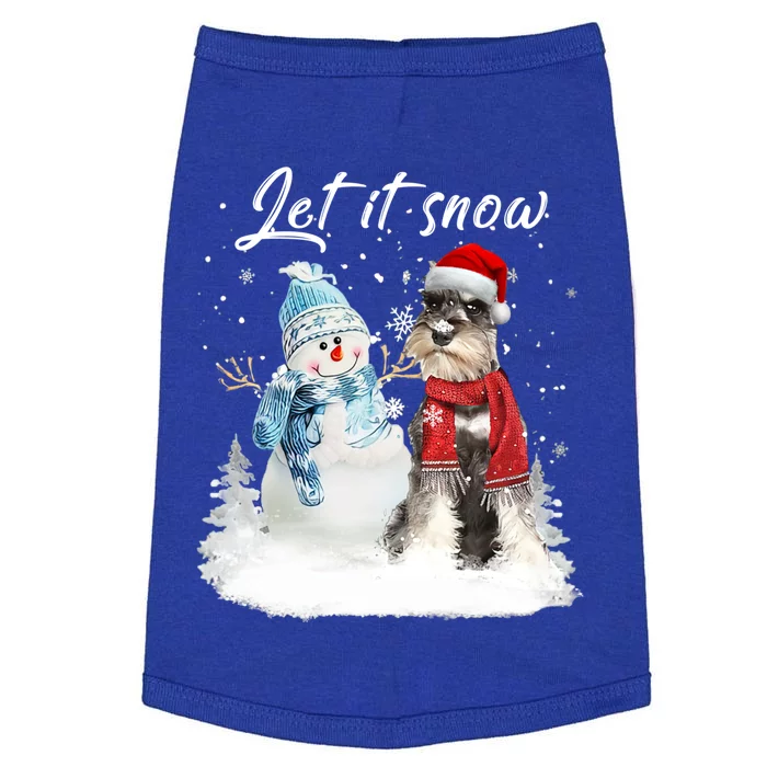 Schnauzer Santa Dog Christmas Snow Xmas Pajama Great Gift Doggie Tank