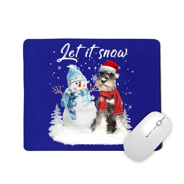 Schnauzer Santa Dog Christmas Snow Xmas Pajama Great Gift Mousepad