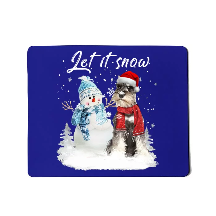 Schnauzer Santa Dog Christmas Snow Xmas Pajama Great Gift Mousepad