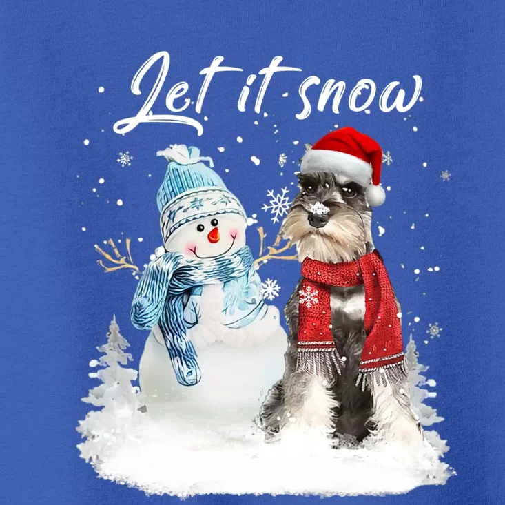 Schnauzer Santa Dog Christmas Snow Xmas Pajama Great Gift Toddler T-Shirt