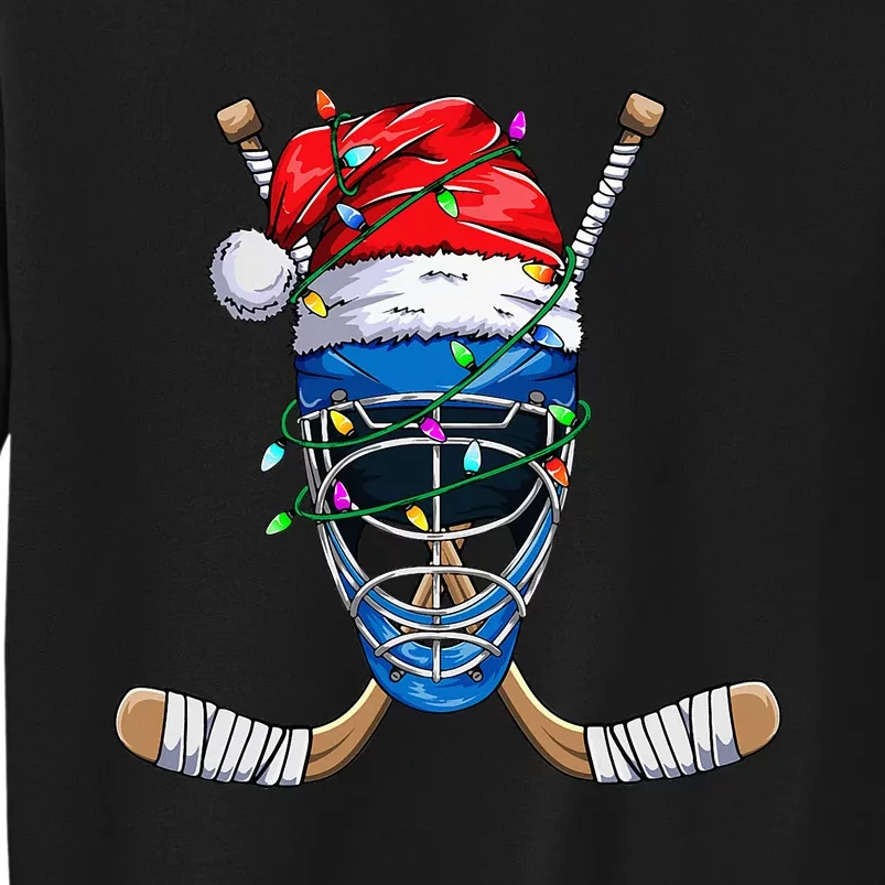 Santa Sports Design Christmas Hockey Player Tall Sweatshirt