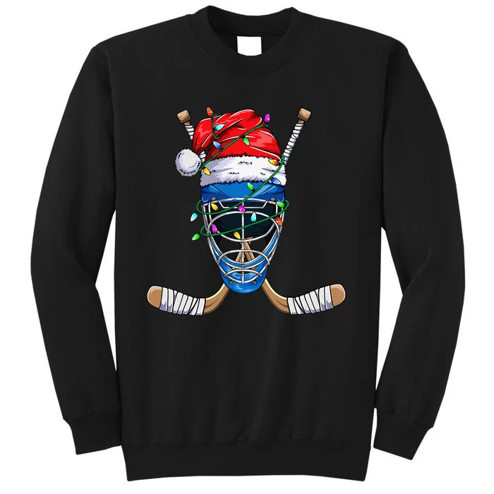 Santa Sports Design Christmas Hockey Player Tall Sweatshirt