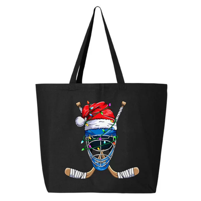 Santa Sports Design Christmas Hockey Player 25L Jumbo Tote