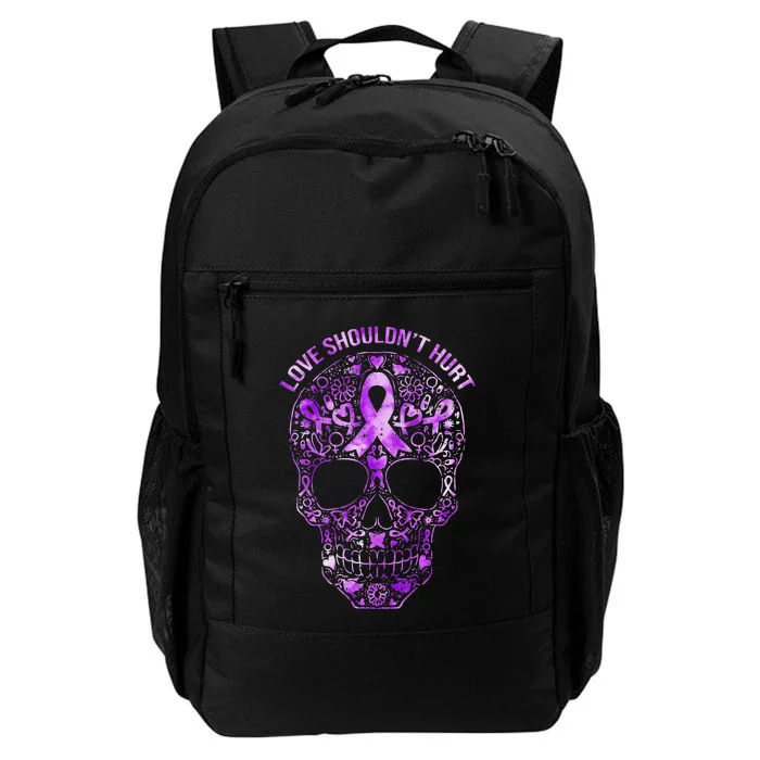 Sugar Skull Domestic Violence Awareness Daily Commute Backpack