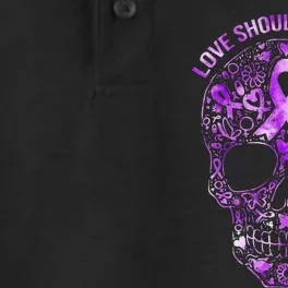 Sugar Skull Domestic Violence Awareness Dry Zone Grid Performance Polo