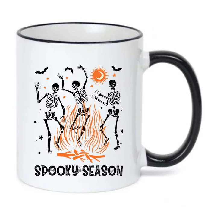 Spooky Season Dancing Skeleton Halloween Costume Funny Cute Black Color Changing Mug