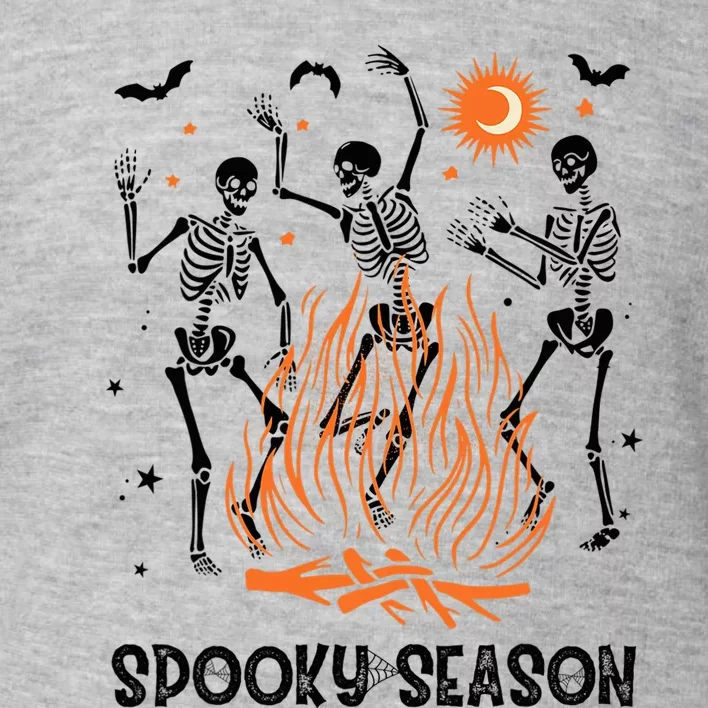 Spooky Season Dancing Skeleton Halloween Costume Funny Cute Toddler Sweatshirt