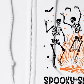 Spooky Season Dancing Skeleton Halloween Costume Funny Cute Full Zip Hoodie