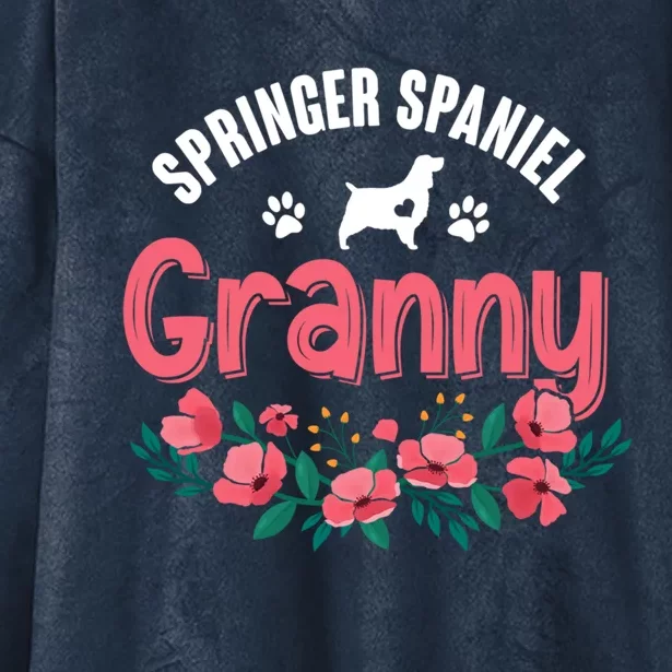 Springer Spaniel Dog Granny Grandma Xmas Dog Lover Christmas Meaningful Gift Hooded Wearable Blanket