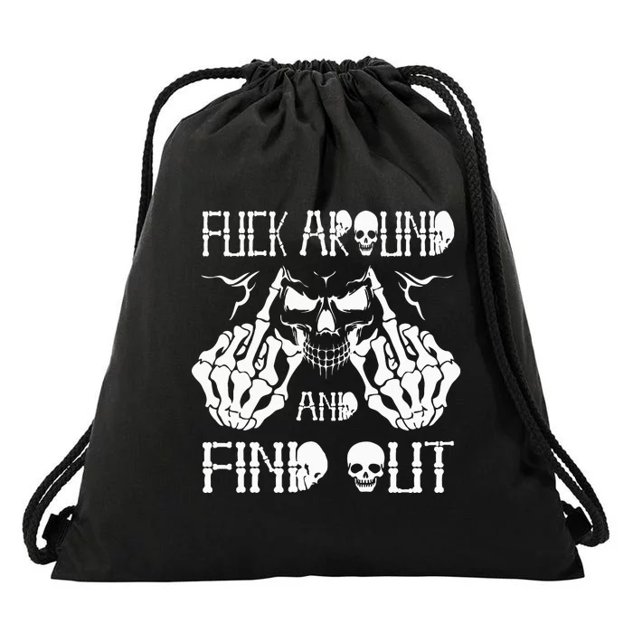 Spooky Skeleton Daredevil Skull Drawstring Bag