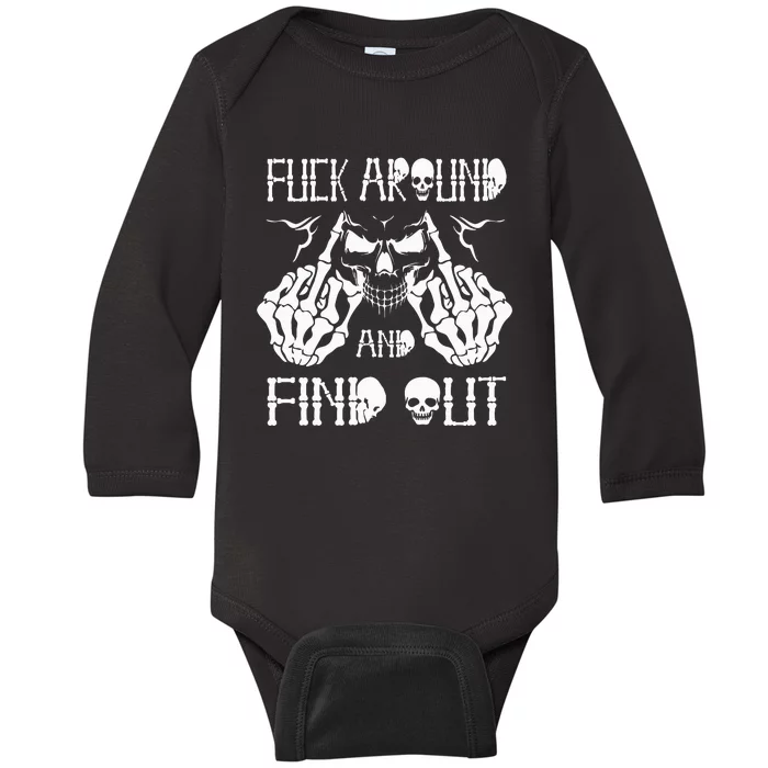 Spooky Skeleton Daredevil Skull Baby Long Sleeve Bodysuit