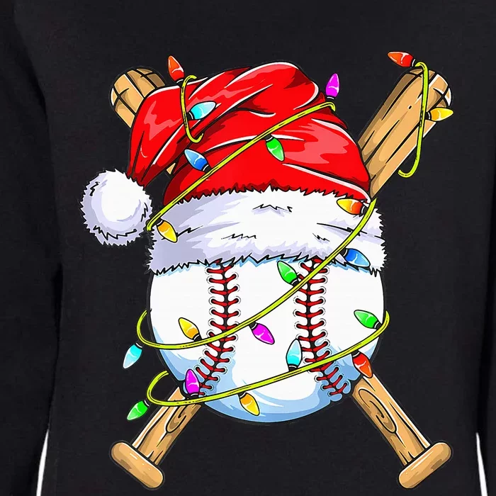 Santa Sports Design For Christmas Baseball Player Womens California Wash Sweatshirt