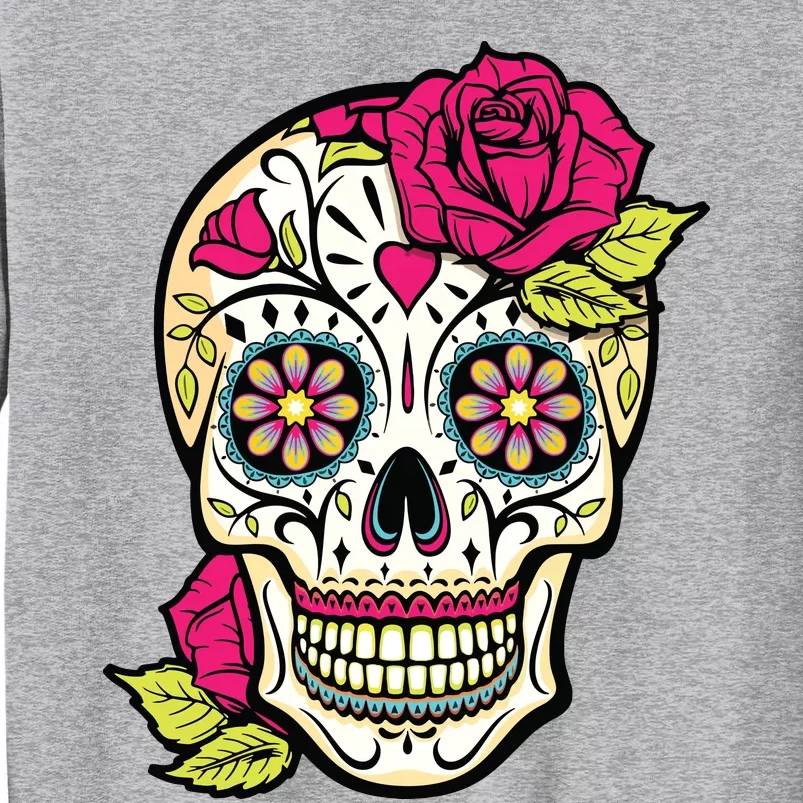 Sugar Skull Day Of The Dead Dia De Los Muertos Flowers Sweatshirt