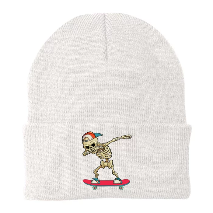 Skeleton Skateboard Dabbing Skate Skeleton Knit Cap Winter Beanie