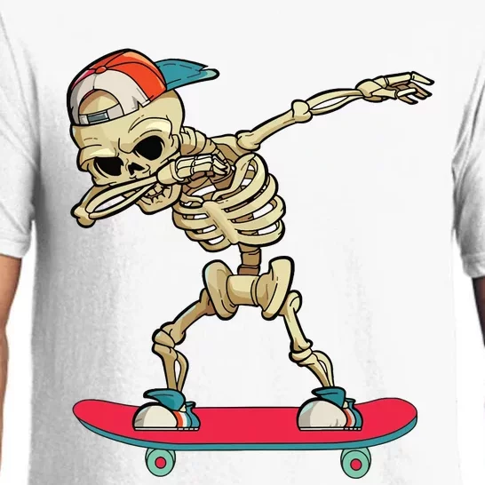 Skeleton Skateboard Dabbing Skate Skeleton Pajama Set