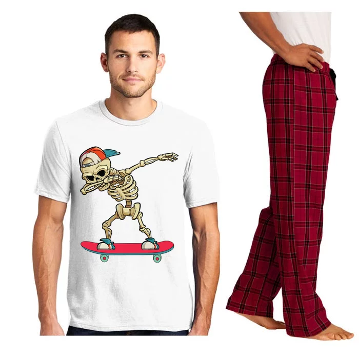 Skeleton Skateboard Dabbing Skate Skeleton Pajama Set