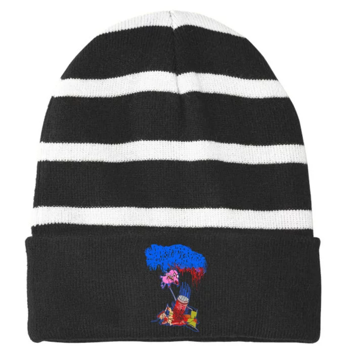 Sanguisugabogg Stupid Dog Striped Beanie with Solid Band