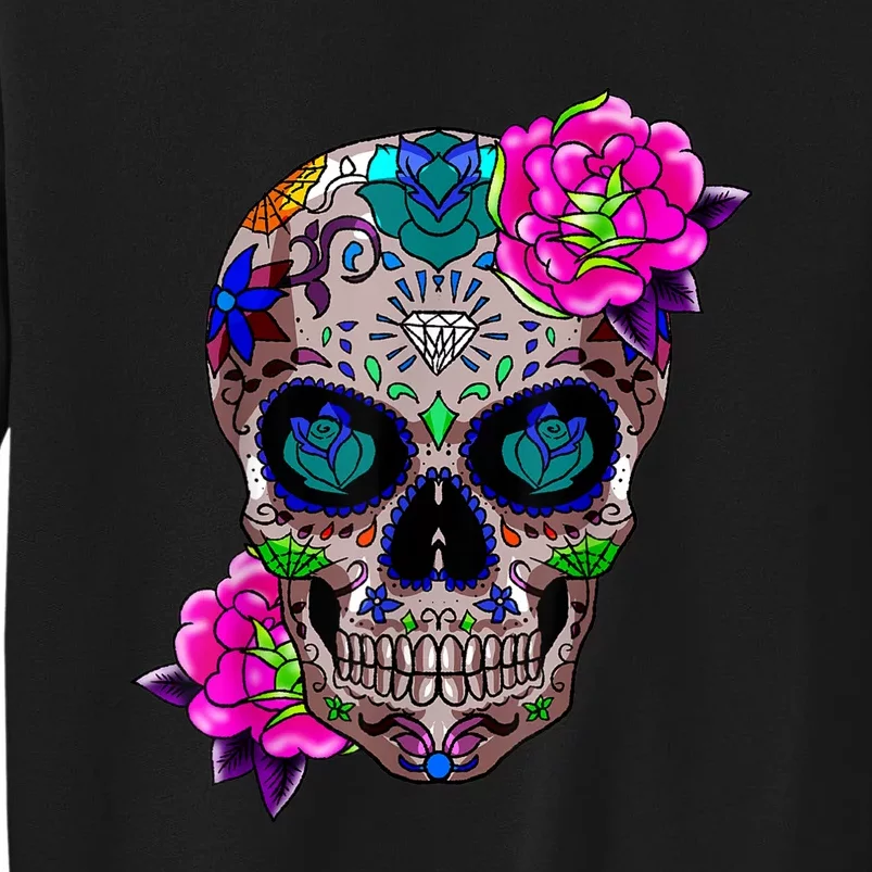 Sugar Skull Day Of The Dead Cool Bone Head Skulls Gift Idea Sweatshirt