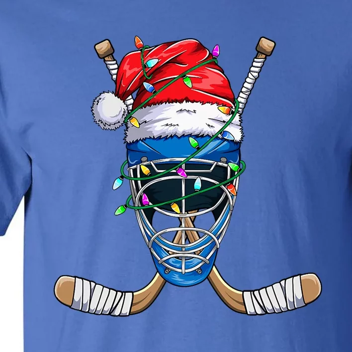 Santa Sports Design Christmas Hockey Player Gift Tall T-Shirt