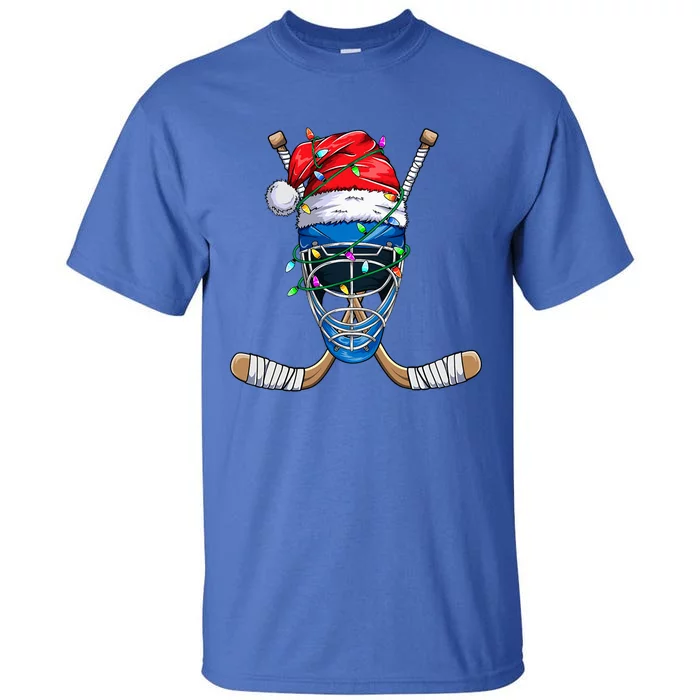 Santa Sports Design Christmas Hockey Player Gift Tall T-Shirt