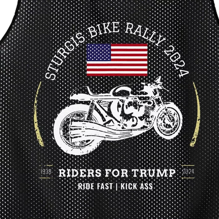 Sturgis South Dakota Bike Rally 2024 Trump Motorcycle Trike Mesh Reversible Basketball Jersey Tank