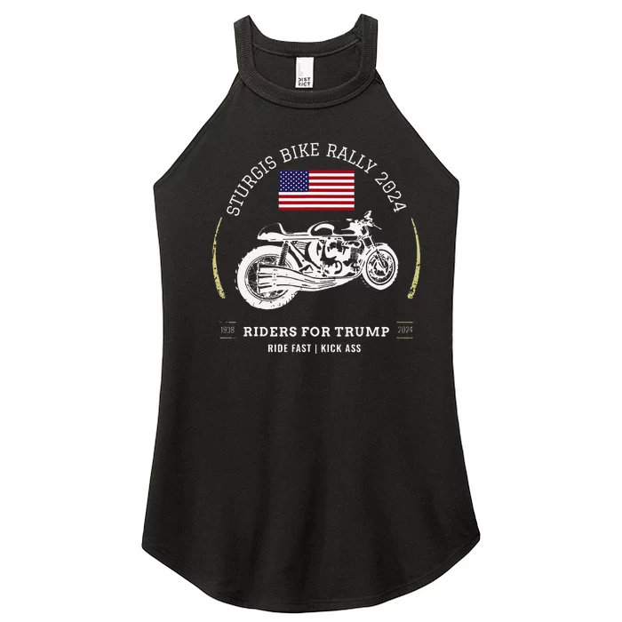 Sturgis South Dakota Bike Rally 2024 Trump Motorcycle Trike Women’s Perfect Tri Rocker Tank