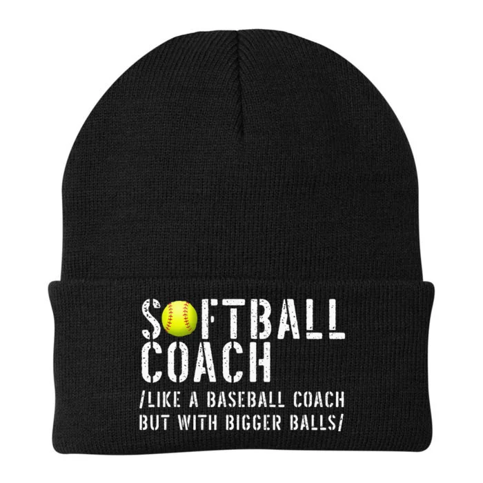 Softball Softball Dad Softball Coach Knit Cap Winter Beanie