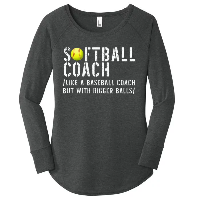 Softball Softball Dad Softball Coach Women's Perfect Tri Tunic Long Sleeve Shirt