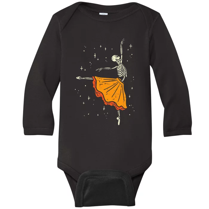 Spooky Skeleton Dance Costume for Halloween Baby Long Sleeve Bodysuit