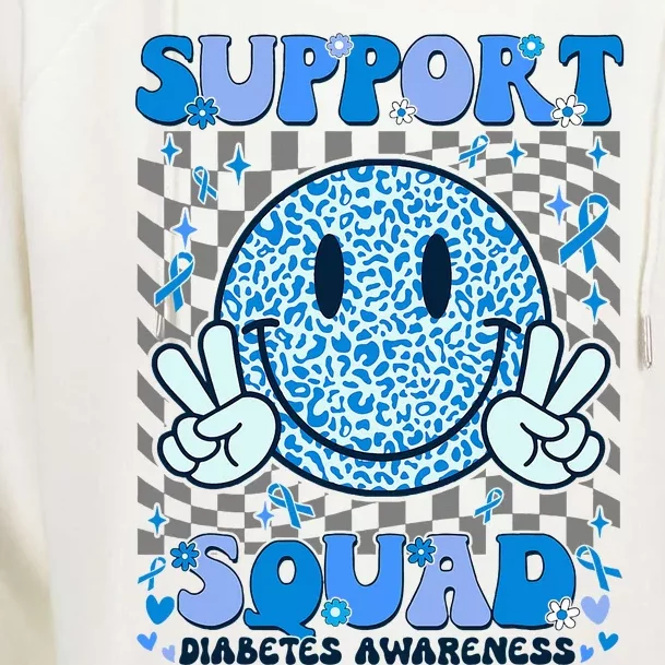 Support Squad Diabetes Awareness Womens Funnel Neck Pullover Hood