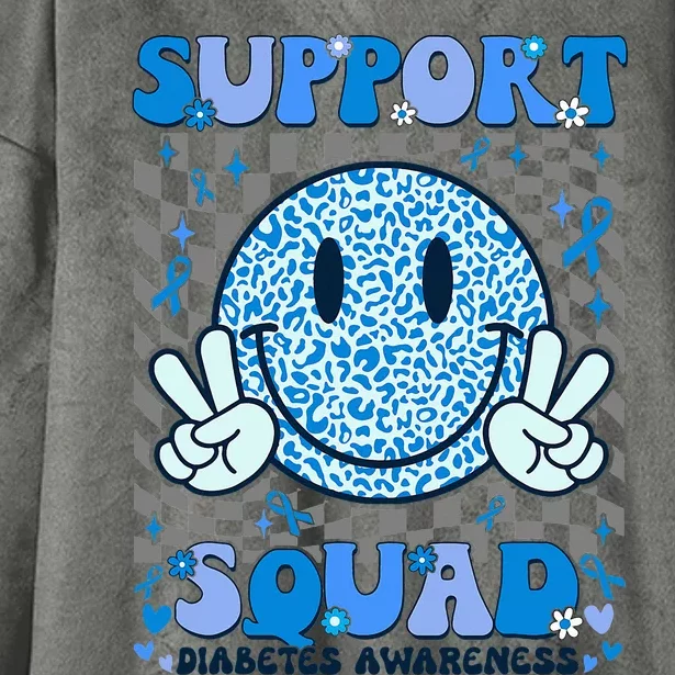 Support Squad Diabetes Awareness Hooded Wearable Blanket