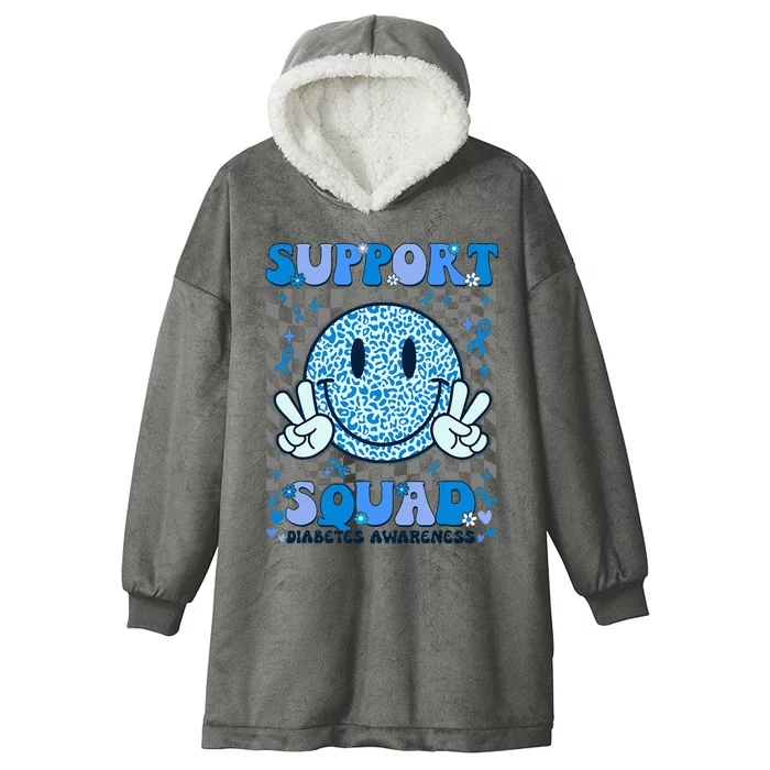 Support Squad Diabetes Awareness Hooded Wearable Blanket