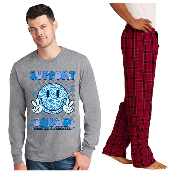 Support Squad Diabetes Awareness Long Sleeve Pajama Set