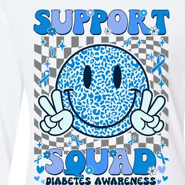 Support Squad Diabetes Awareness Womens Cotton Relaxed Long Sleeve T-Shirt