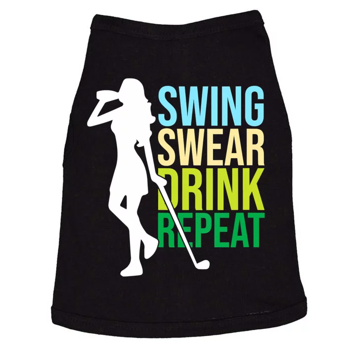 Swing Swear Drink Repeat Love Golf Doggie Tank