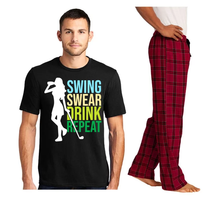 Swing Swear Drink Repeat Love Golf Pajama Set