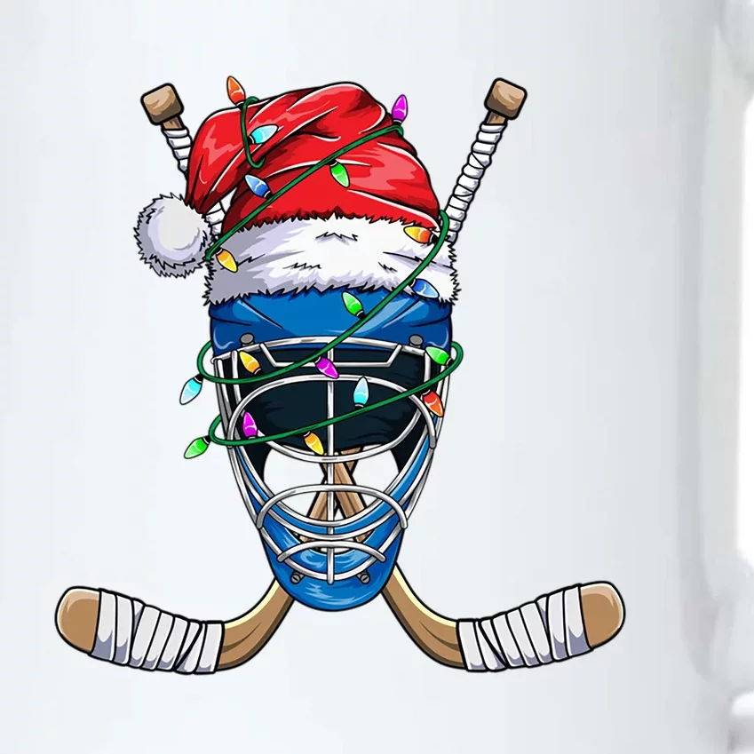 Santa Sports Design Christmas Hockey Player Gift Black Color Changing Mug