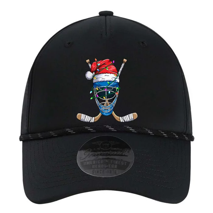 Santa Sports Design Christmas Hockey Player Gift Performance The Dyno Cap