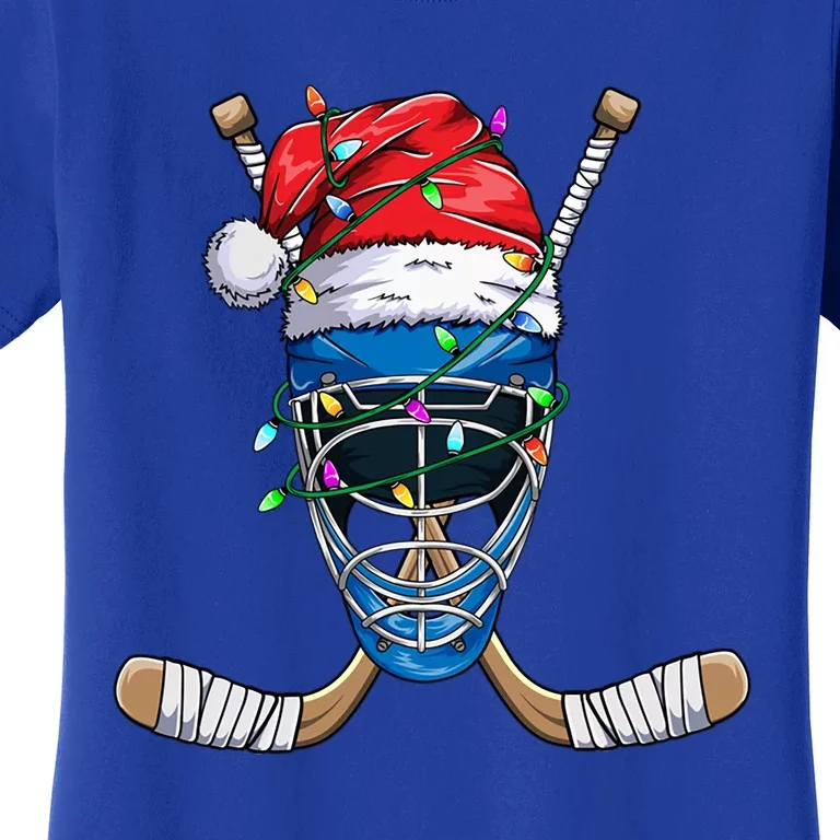 Santa Sports Design Christmas Hockey Player Gift Women's T-Shirt