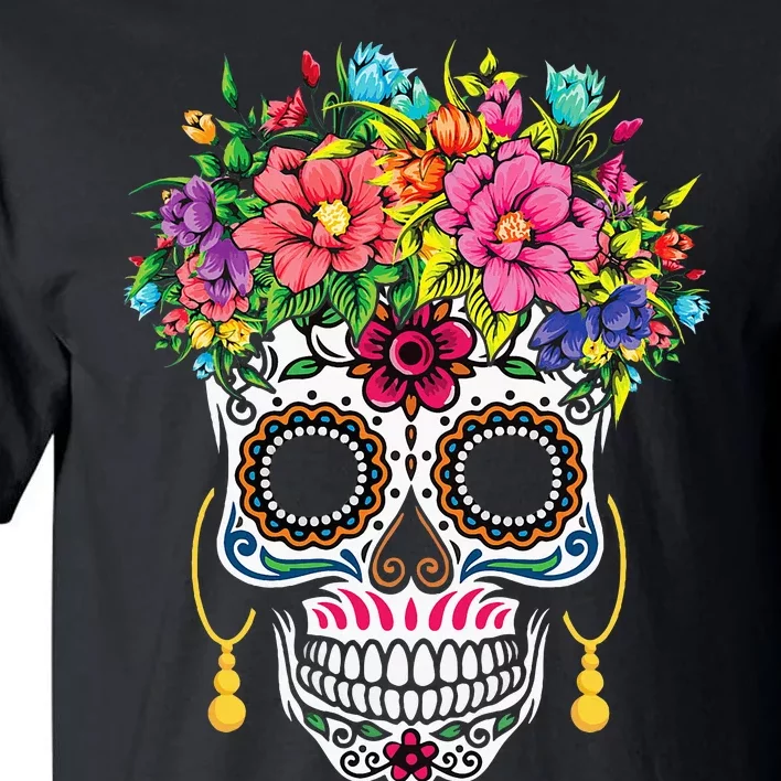 Sugar Skull Day Of The Dead Dia De Los Muertos Halloween Tall T-Shirt