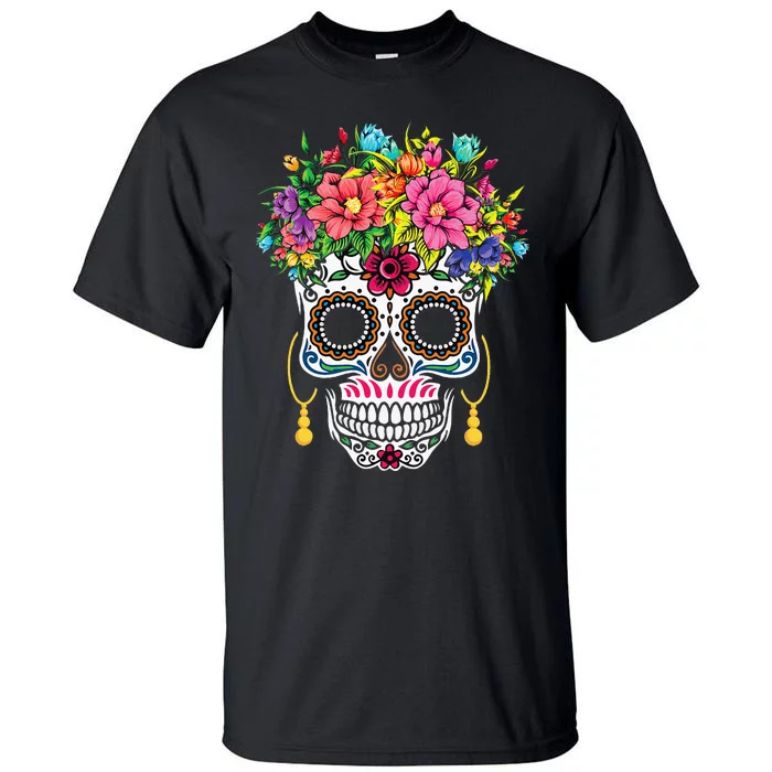 Sugar Skull Day Of The Dead Dia De Los Muertos Halloween Tall T-Shirt