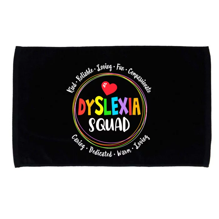 School Support Dyslexia Squad Awareness Month Teacher Microfiber Hand Towel