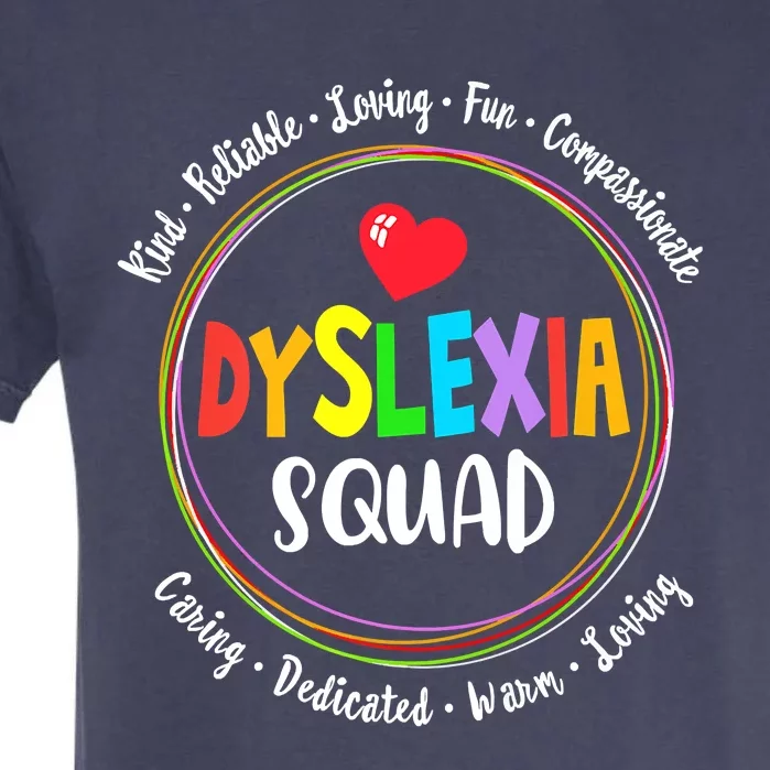 School Support Dyslexia Squad Awareness Month Teacher Garment-Dyed Heavyweight T-Shirt