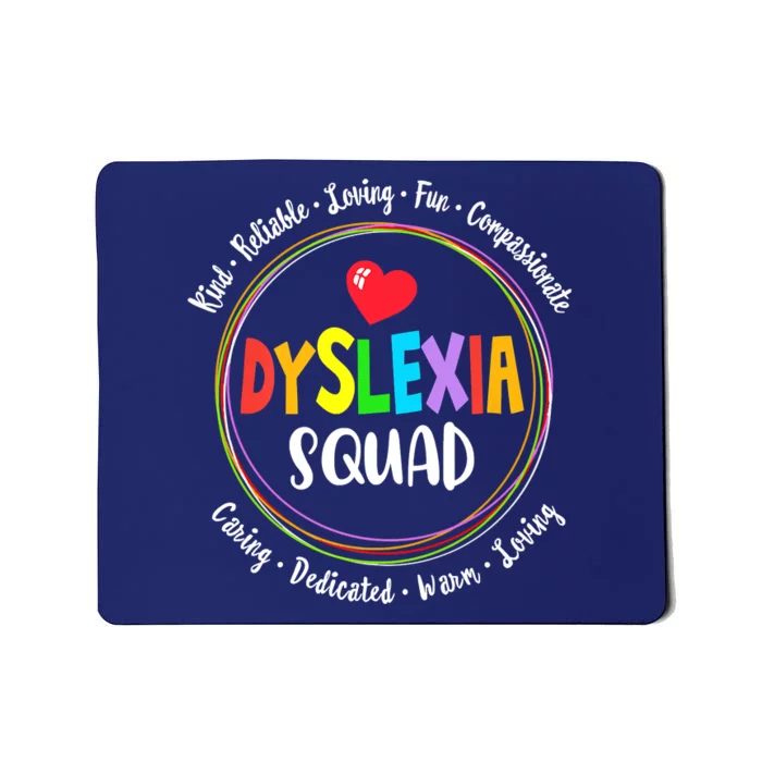 School Support Dyslexia Squad Awareness Month Teacher Mousepad