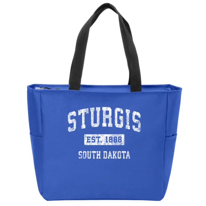 Sturgis South Dakota Sd Vintage Established Sports Design Zip Tote Bag