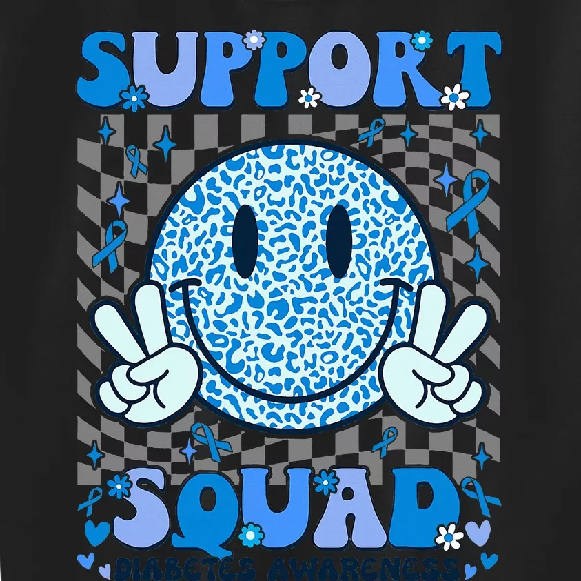 Support Squad Diabetes Awareness Kids Sweatshirt