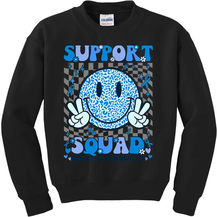 Support Squad Diabetes Awareness Kids Sweatshirt