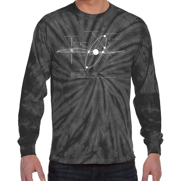 Solar Systems Diagram Astronomy Lover Astronomer Space Tie-Dye Long Sleeve Shirt