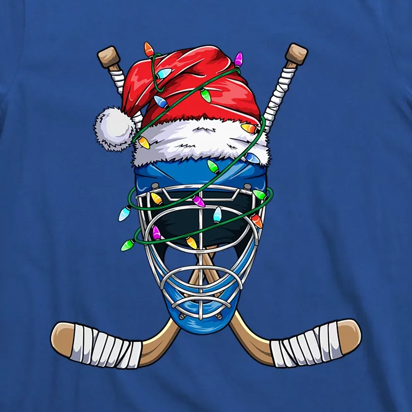 Santa Sports Design Christmas Hockey Player Gift T-Shirt