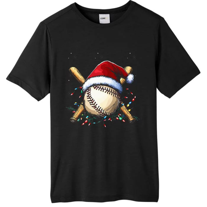 Santa Sports Design For Christmas Baseball Player ChromaSoft Performance T-Shirt